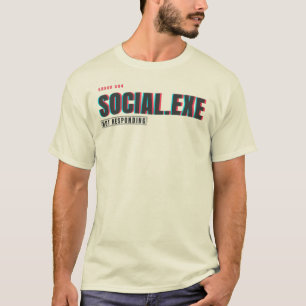 Camiseta Social.exe Não Respondendo Humor de Tecnologia G