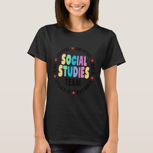 Camiseta Social Studies Squad First Day Of School & Appreci (Frente)
