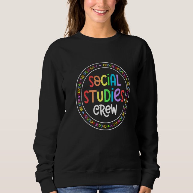 Camiseta Social Studies Squad First Day Of School & Appreci (Frente)