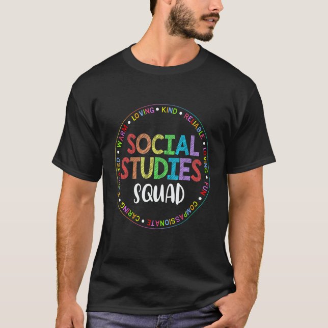 Camiseta Social Studies Squad First Day Of School & Appreci (Frente)