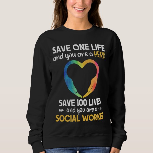 Camiseta Social Worker Life Saving Hero Social Work (Frente)
