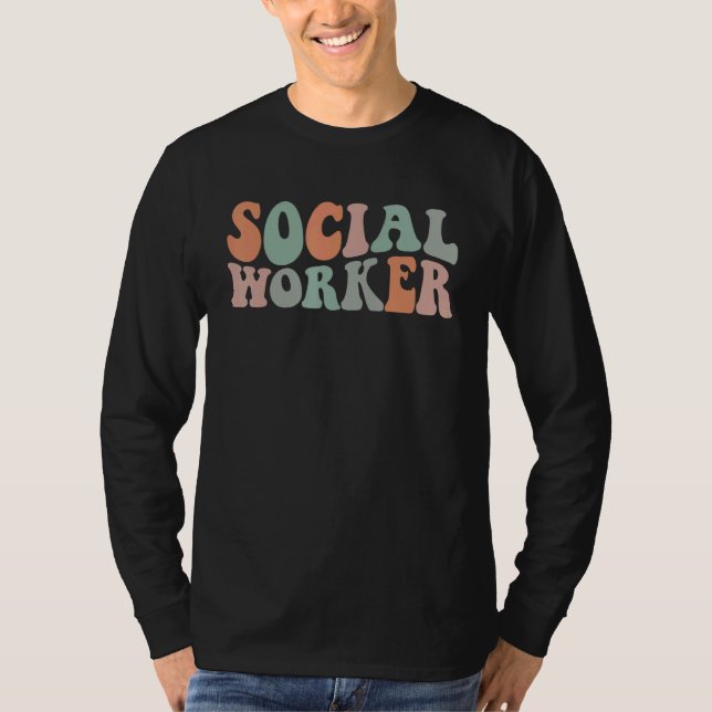 Camiseta Social Worker retro groovy Social Work Appreciatio (Frente)