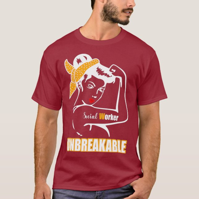 Camiseta Social Worker  Unbreakable Feminist Woman (Frente)