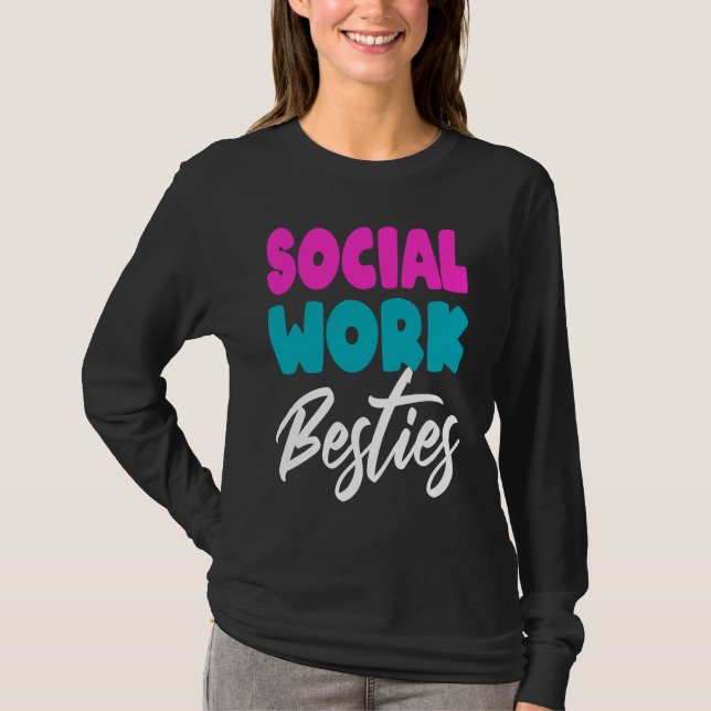 Camiseta Social Worker Work Coworkers Best Friend Graduatio (Frente)