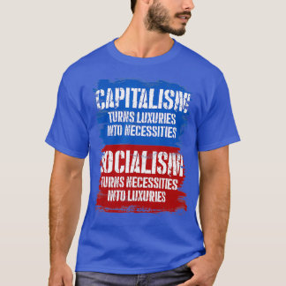 Camiseta Socialism Turns Necessities Into Luuries Capitalis