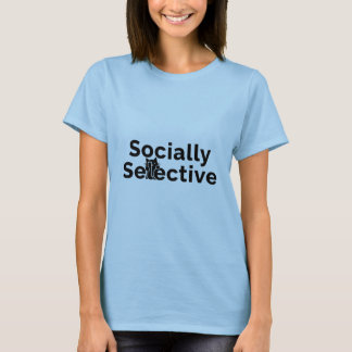 Camiseta Socialmente Seletivo | Citação de Gato Introvertid