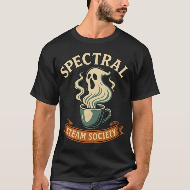 Camiseta Sociedade a vapor espectral - Ghost Coffee Hallowe (Frente)