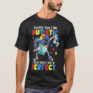 Camiseta Sociedade Autism Dabbing Diz Que Sou Autista Deus