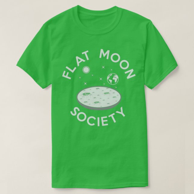 Camiseta Sociedade da lua plana (Frente do Design)