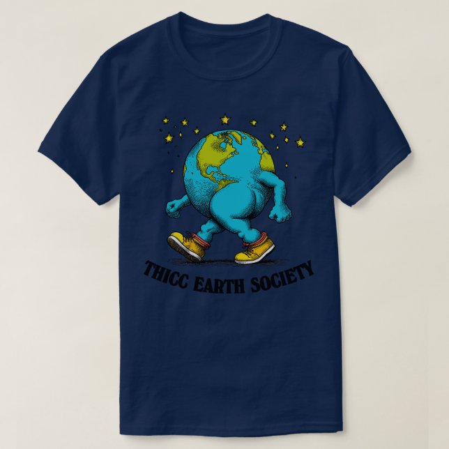 Camiseta Sociedade da Terra Espessa (Frente do Design)