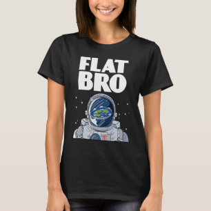 Camiseta Sociedade da Terra Plana Astronauta Conspiração Es