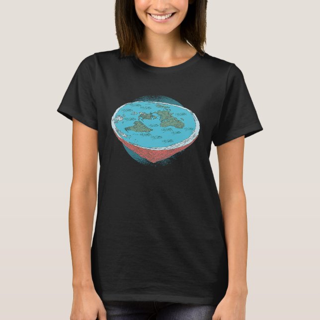 Camiseta Sociedade da Terra Plana como Teoria da Terra Plan (Frente)