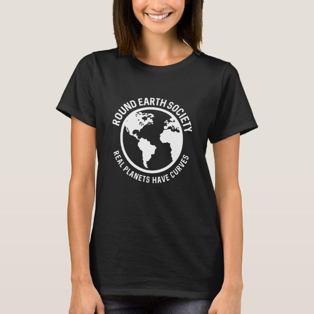 Camiseta Sociedade da Terra redonda (Frente)