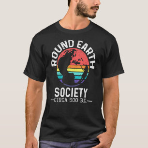 Camiseta Sociedade da Terra Redonda Circa 500 BC Anti Flat 
