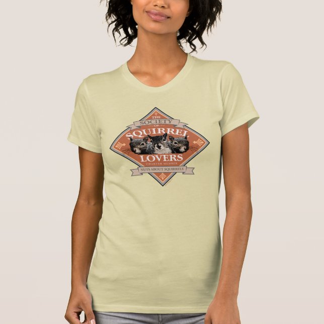 Camiseta Sociedade de Amantes de Esquilo - esquilo engraçad (Frente)