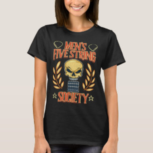 Camiseta Sociedade de Cinco Cordas para Tocadores de Baixo