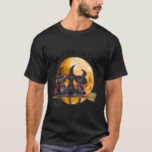 Camiseta Sociedade de Gatos de Chapéu Preto de Bruxa Hallow