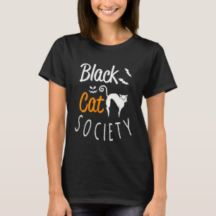 Camiseta Sociedade de Gatos Pretos Engraçados - Amantes de