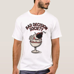 Camiseta Sociedade de Más Decisões Sundae Retrô Arte Pop Ir