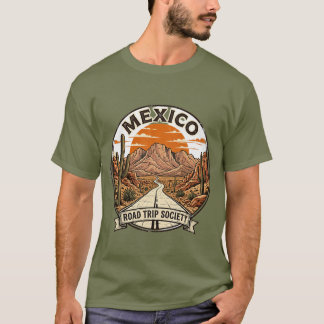 Camiseta Sociedade de Viagem ao Deserto na Estrada Vintage