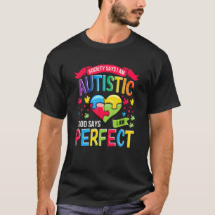 Camiseta Sociedade do Autismo Diz que Sou Autista Deus Diz