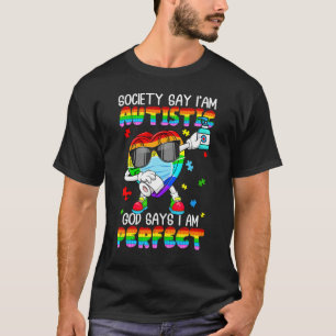 Camiseta Sociedade do Autismo Diz que Sou Autista Deus Diz