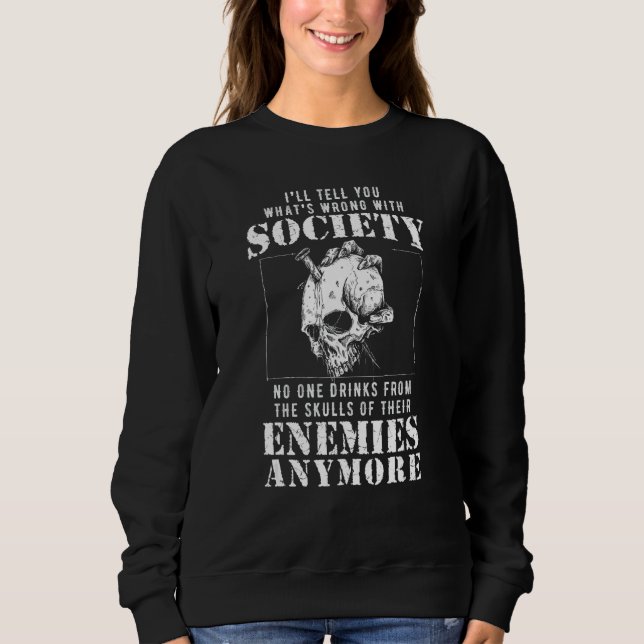 Camiseta Sociedade Errada Bebe Do Crânio De Seus Inimigos (Frente)