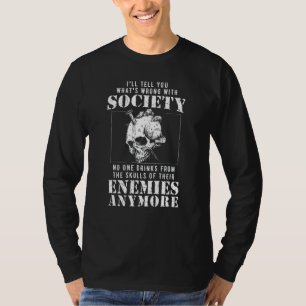 Camiseta Sociedade Errada Bebe Do Crânio De Seus Inimigos