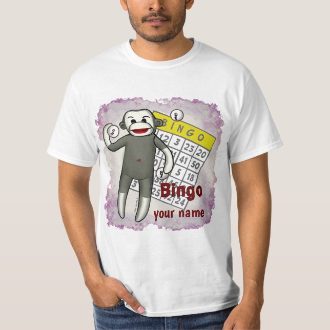 Camiseta Sock Monkey Bingo (Frente)