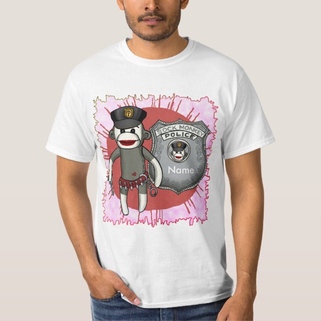 Camiseta Sock Monkey Police (Frente)