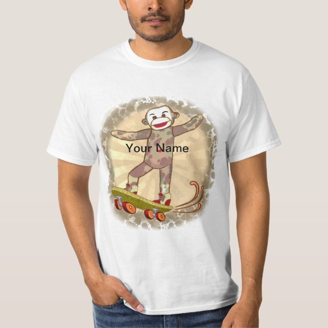 Camiseta Sock Monkey Skater (Frente)