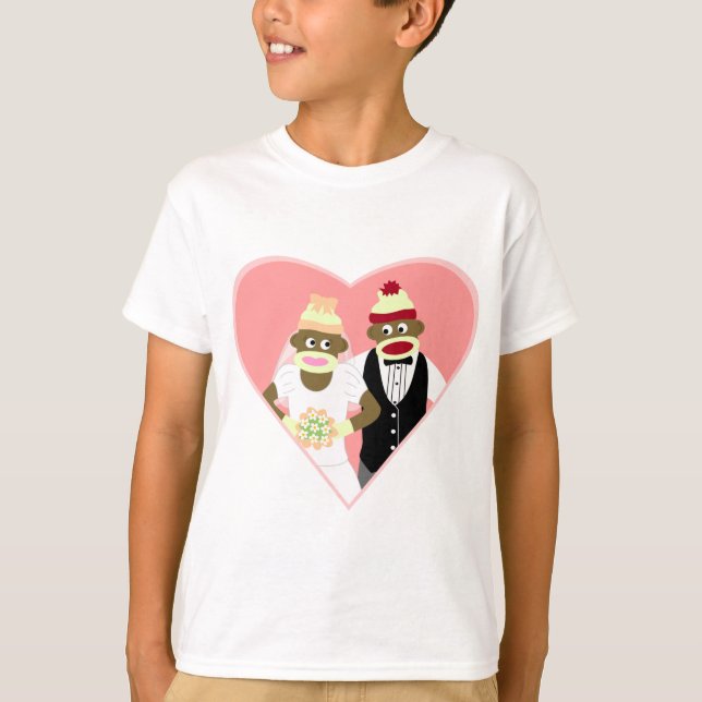Camiseta Sock Monkey Wedding (Frente)
