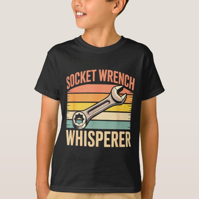 Camiseta Socket Wrench Whisperer Retro Mechanic Crew Auto T (Frente)