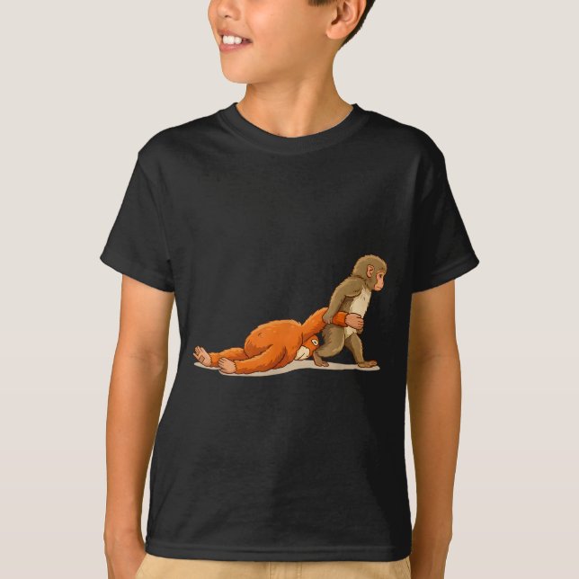 Camiseta Soco de macaco bebê  (Frente)