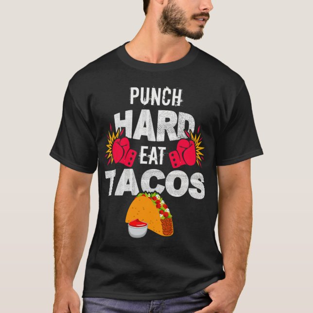 Camiseta Soco Forte Coma Tacos Boxe Kickboxing Kickboxer T (Frente)