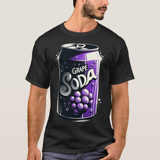 Camiseta Soda De Uva, Na moda De Impressão E Vibrante (Frente)
