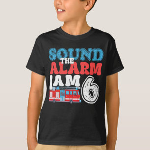 Camiseta Soe o alarme que sou 6 6 de bombeiro Aniversário