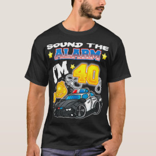 Camiseta Soe o alarme, sou 40 policial 40º aniversário