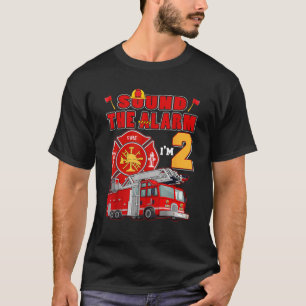 Camiseta Soe o alarme Sou o segundo aniversário Fireman Fir