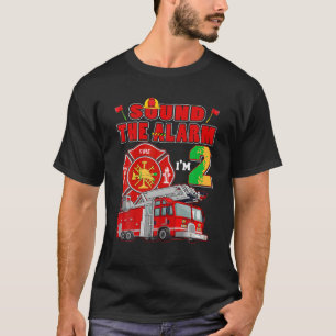 Camiseta Soe o alarme Sou o segundo aniversário Fireman Fir
