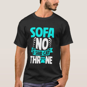 Camiseta Sofá Não Eu Disse Trono de Gato Vovô do Gato
