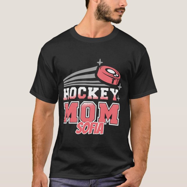Camiseta Sofia Hockey Mãe Com Mulheres Puck (Frente)