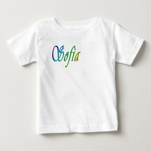 Camiseta Sofia Seu Nome Em Cor, (Frente)