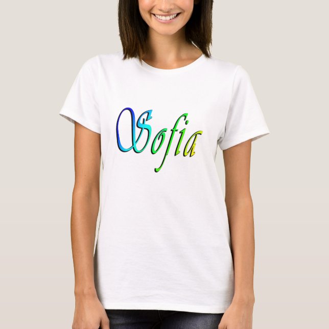 Camiseta Sofia Seu Nome Em Cor, (Frente)