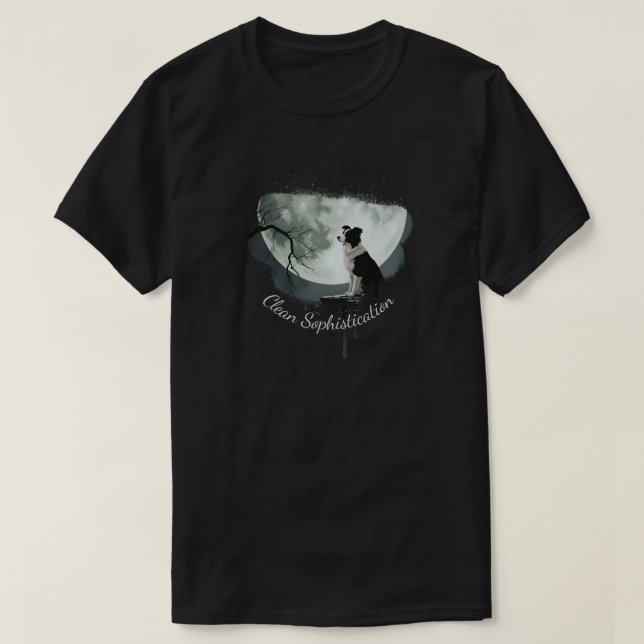Camiseta Sofisticação do Border Collie (Frente do Design)