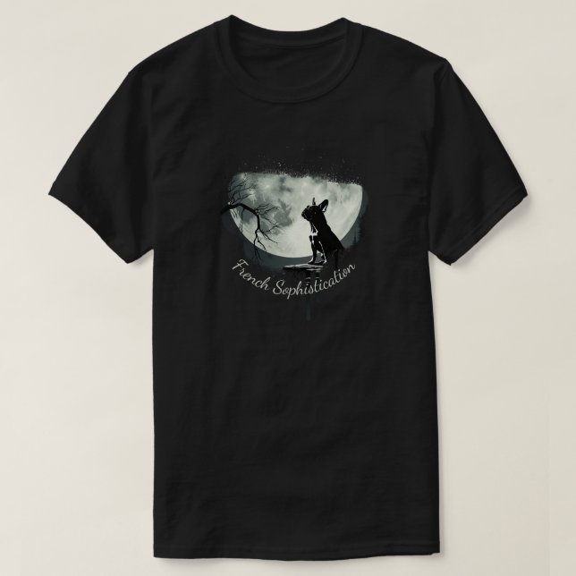 Camiseta Sofisticação do Bulldog Francês (Frente do Design)