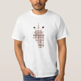 Camiseta Sofisticado Preto & Vermelho Aesthetic Roma