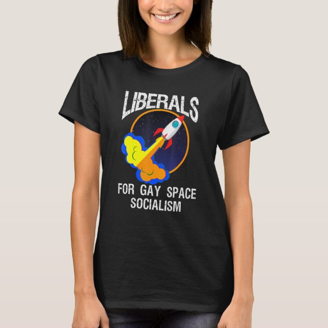 Camiseta Sofrendo A Quitação Liberais Pelo Socialismo Espac (Frente)