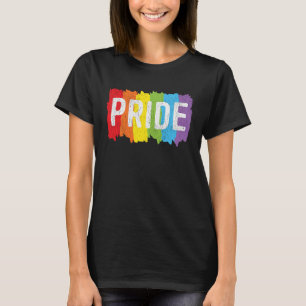 Camiseta Sofrida Orgulho Arco-Íris Suporta Igual Gay LGBT