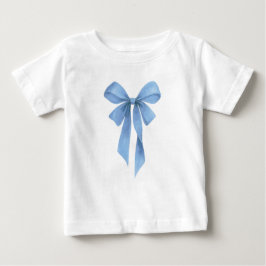 Camiseta Soft Blue Bow Boy Baby Shower Party